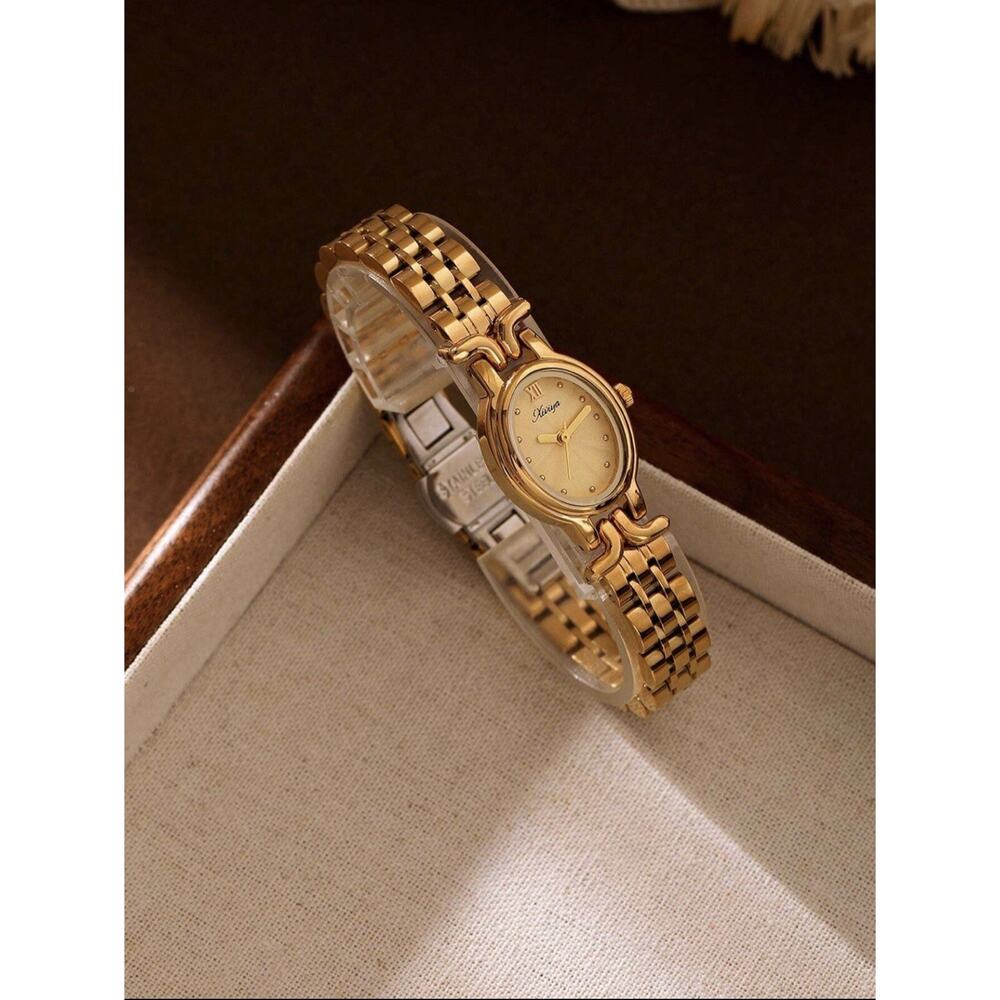Gold French Vintage Style Unique Dainty Women’s Wrist Watch